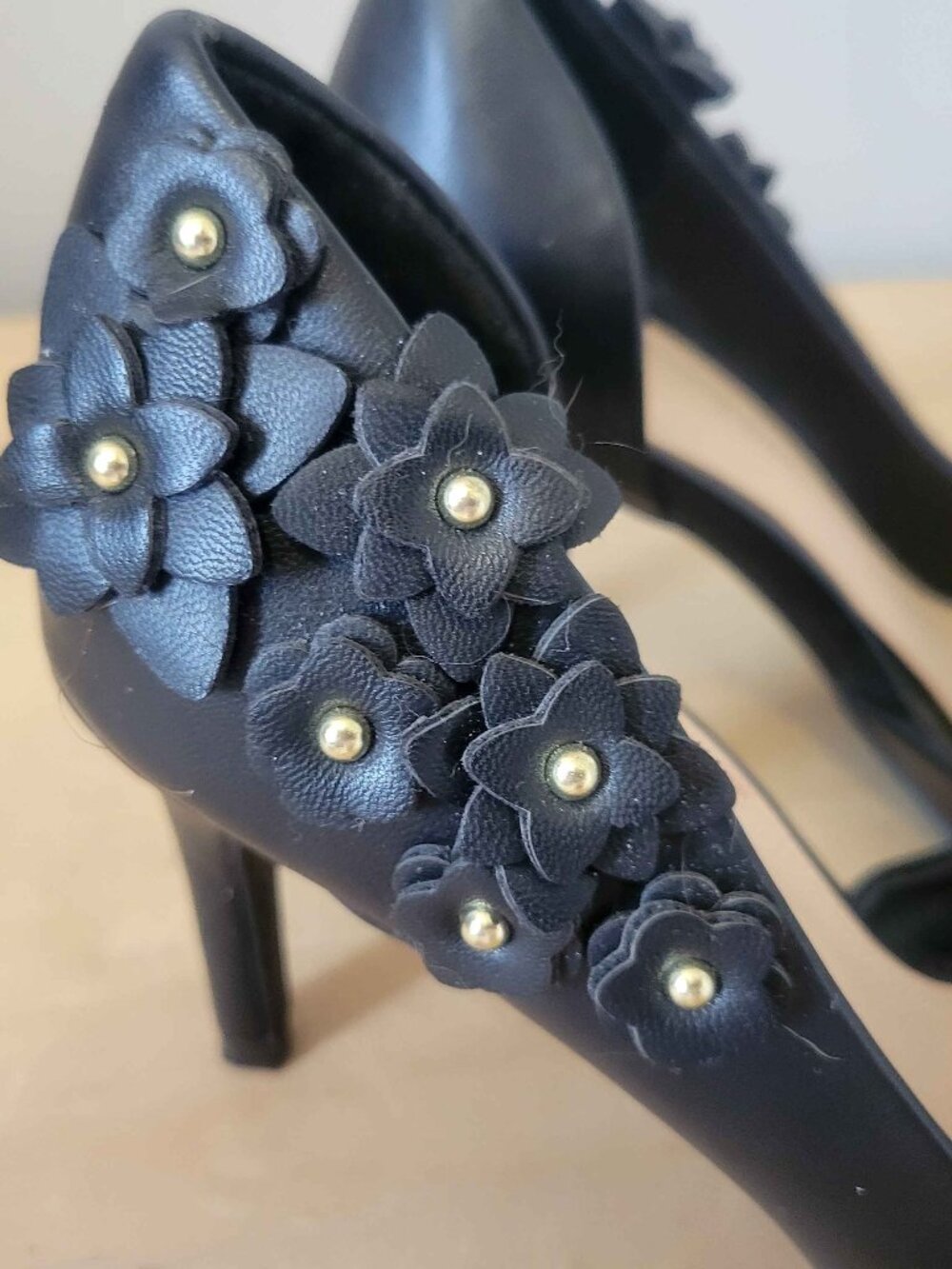 KELLY & KATIE floral black heels size 8 - Picture 5 of 6